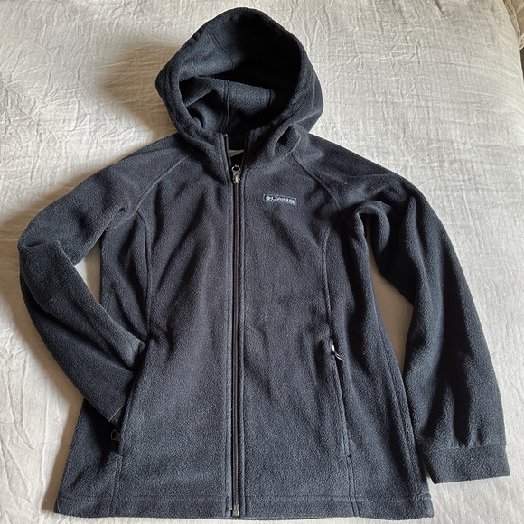 Columbia Kids Hooded Fleece Jacket Size M 10/12 Youth - Picture 1 of 8